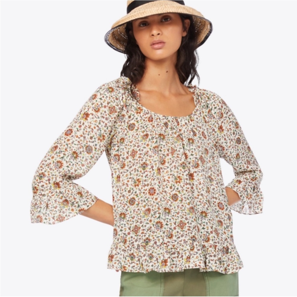 Tory Burch | Ruffle Floral Blouse